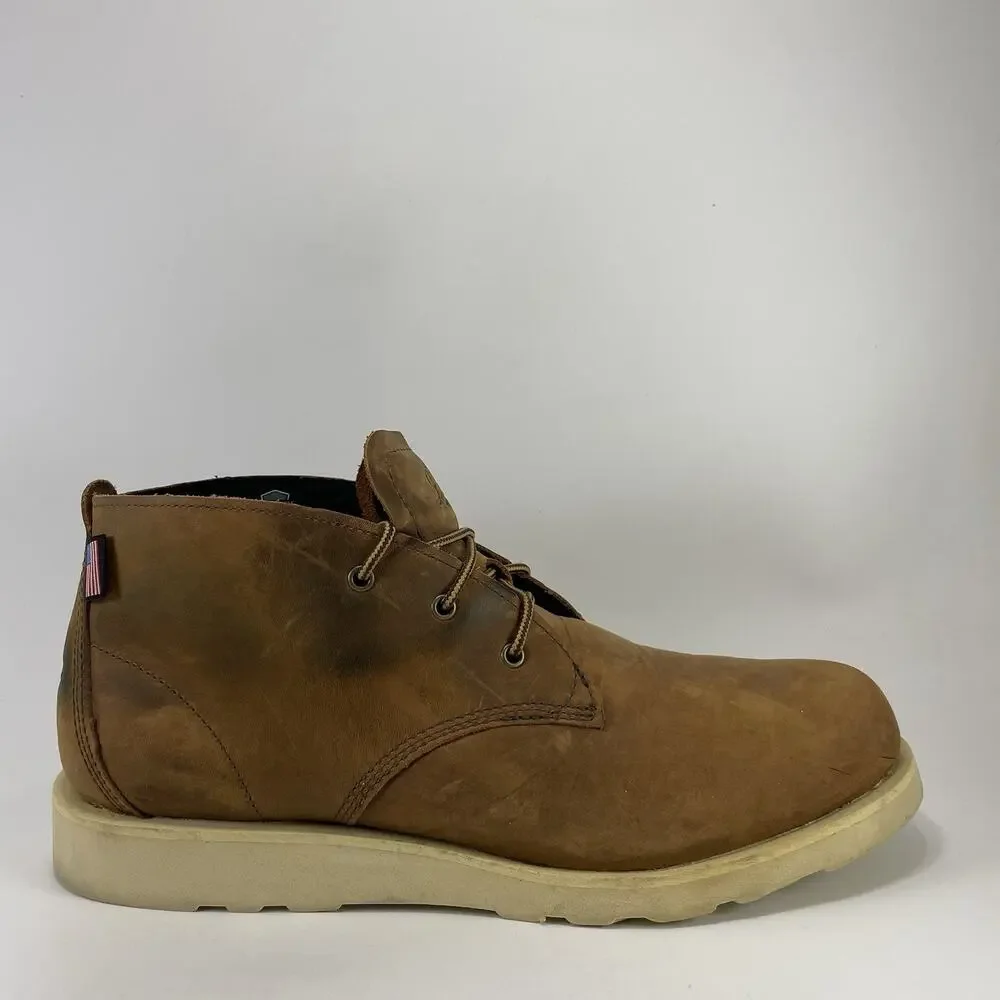 Danner Pine Grove Chukka Leather Brown Wedge Sole Boots Mens Size 12 USA Ankle
